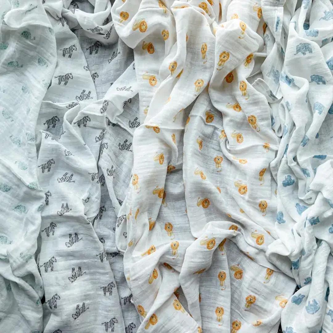 aden + anais Organic Cotton Swaddles - 4 Pack - Animal Kingdom