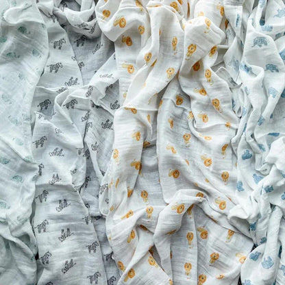 aden + anais Organic Cotton Swaddles - 4 Pack - Animal Kingdom