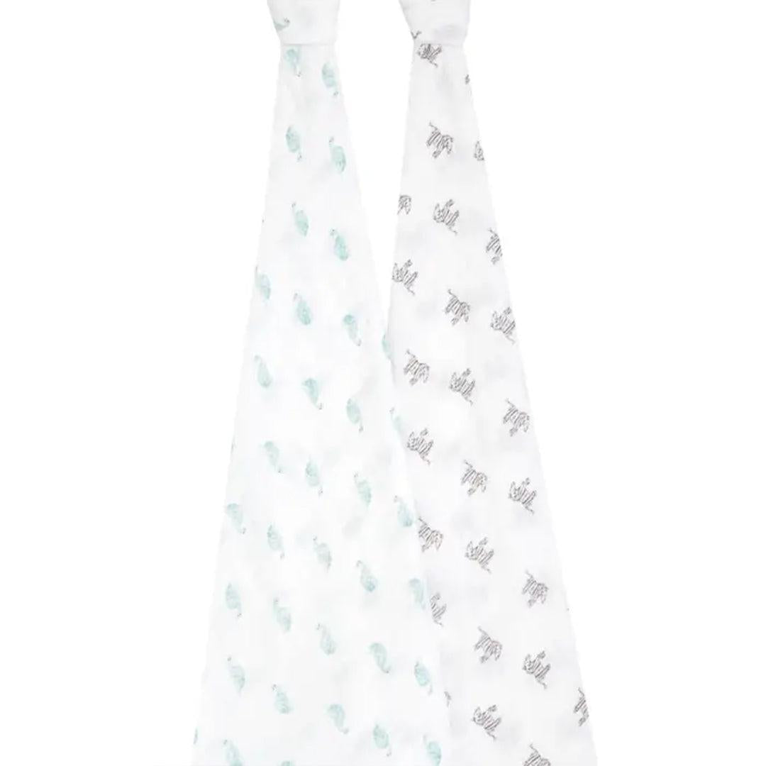 aden + anais Large Organic Cotton Muslin Swaddles 2pk - Animal Kingdom