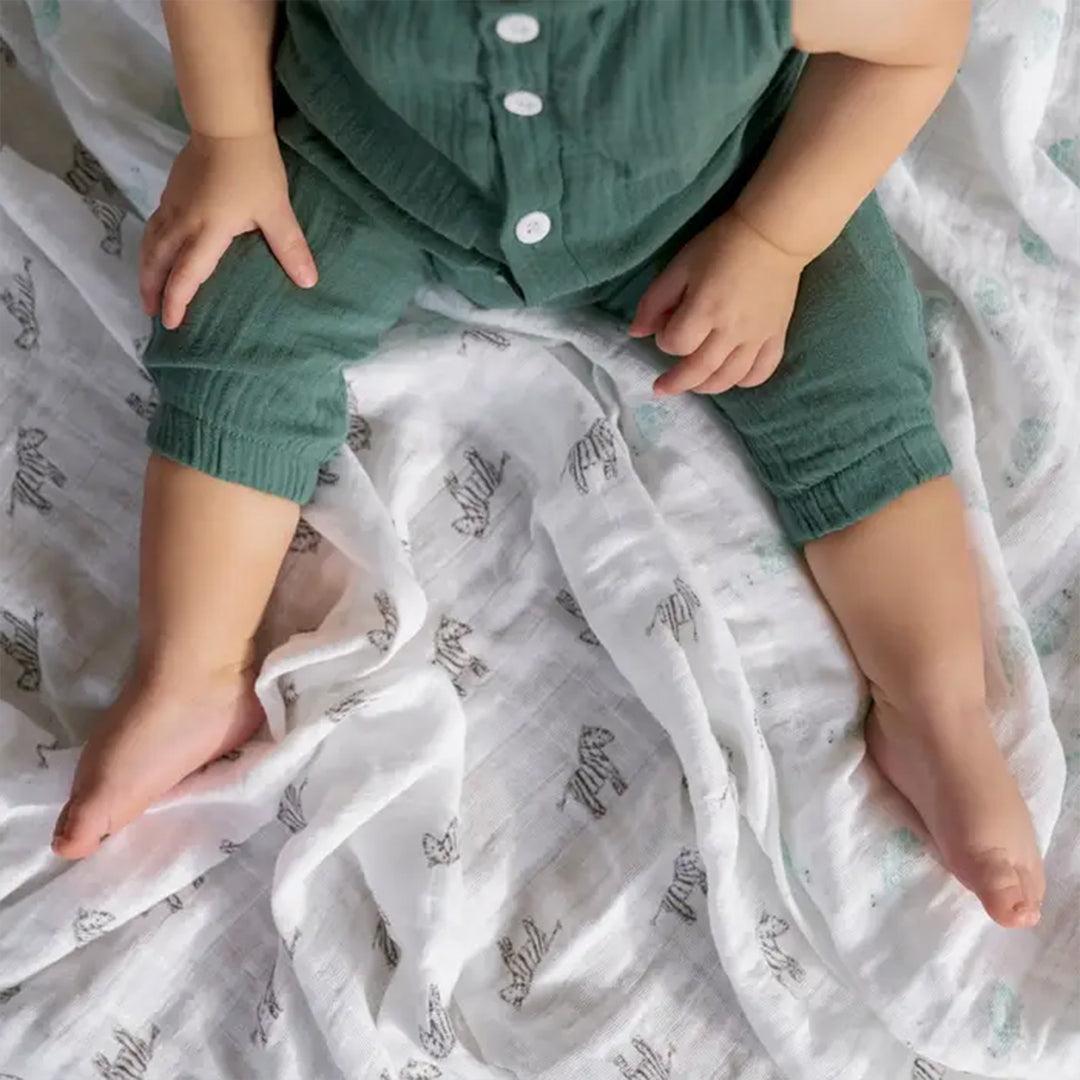 aden + anais Large Organic Cotton Muslin Swaddles 2pk - Animal Kingdom