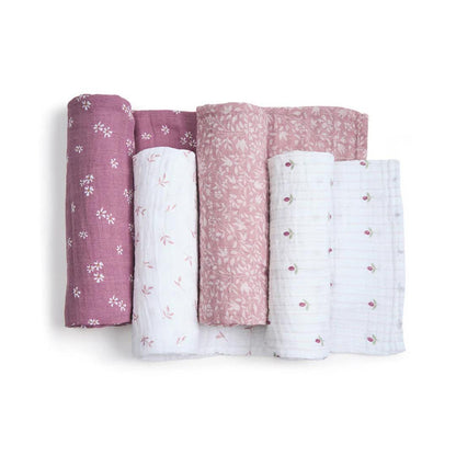 aden + anais Organic Cotton Swaddles - 4 Pack - Heritage Floral