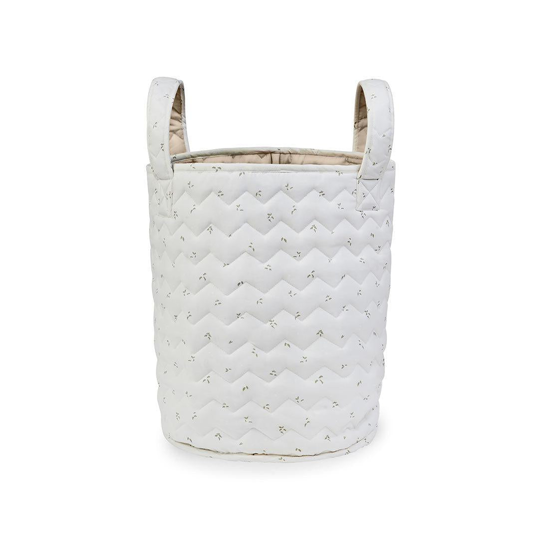 Avery Row Large Quilted Storage Basket  - Nettle Scatter/Birch