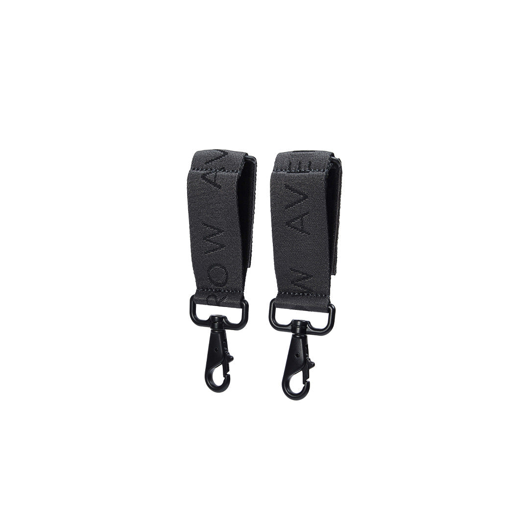 Avery Row Logo Pram Bag Clips - Soft Black