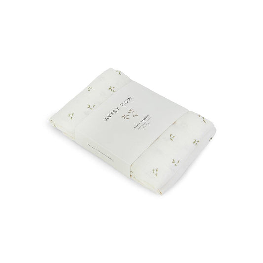 Avery Row
 Organic Baby Muslin Swaddle - Nettle Scatter