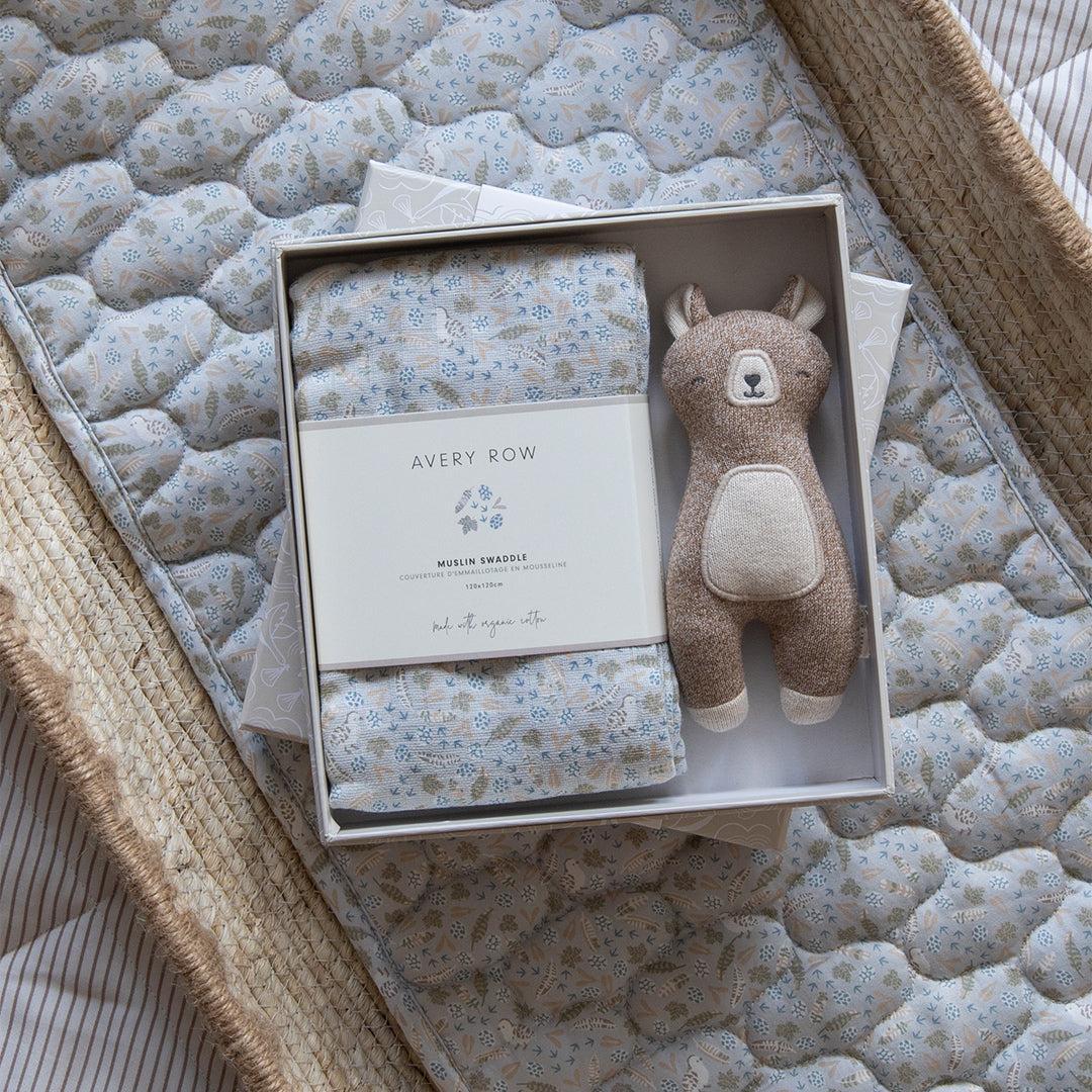 Avery Row Swaddle & Cuddle Gift Set - Nature Trail