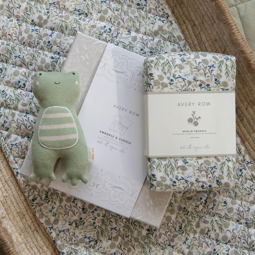 Avery Row Swaddle & Cuddle Gift Set - Riverbank