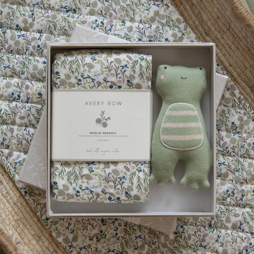 Avery Row Swaddle & Cuddle Gift Set - Riverbank