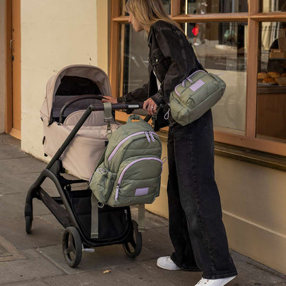 Avery Row Pram Organiser Bag - Olive Green