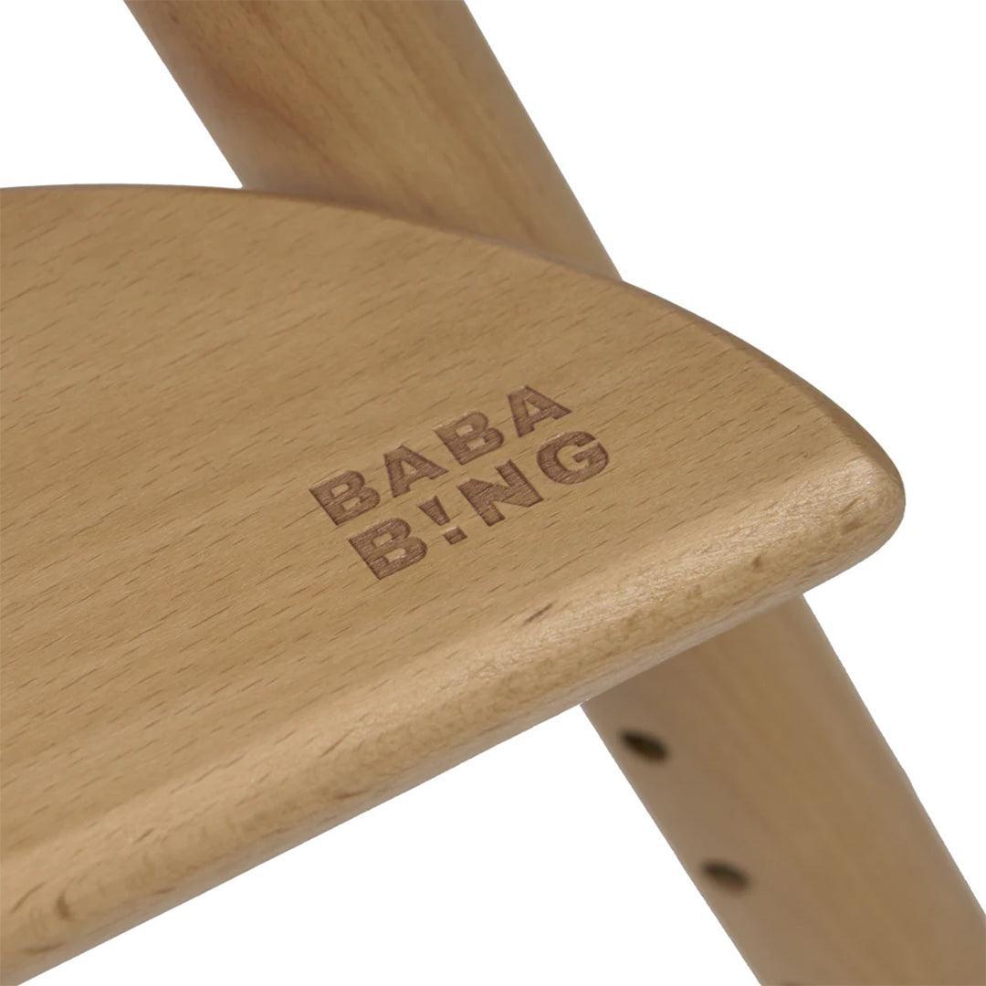 Bababing Una Highchair - White/Wood/Grey