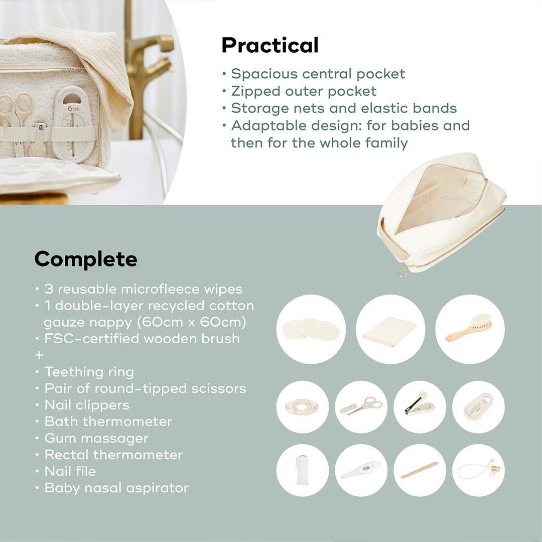 Babymoov Large Baby Toiletry Bag Kit Curl - White