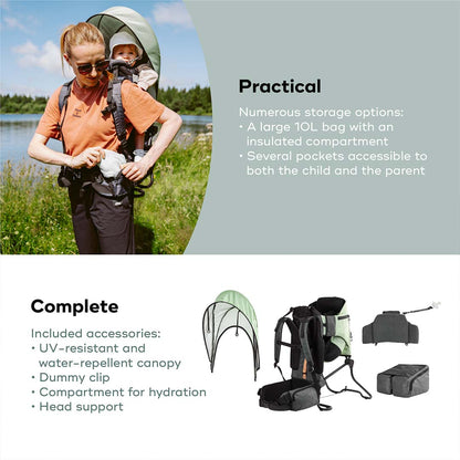 Babymoov Moov & Hike Baby Carrier - Sage Green