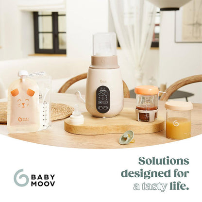 Babymoov NutriSmart+ 4 in 1 Bottle Warmer & Steriliser - with 12v Travel Adaptor - Mineral Beige