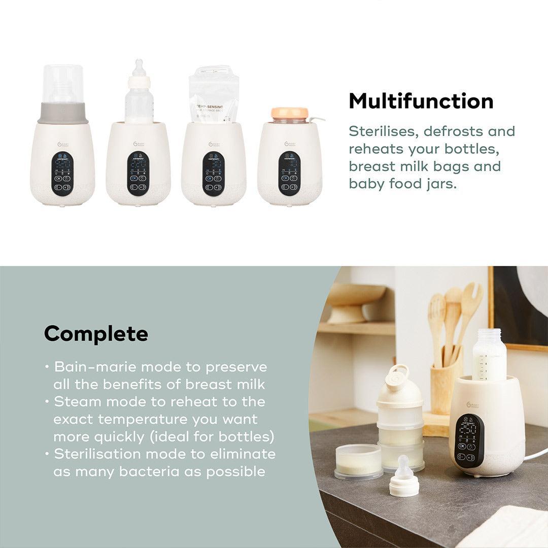 Babymoov NutriSmart+ 4 in 1 Bottle Warmer & Steriliser - with 12v Travel Adaptor - Mineral Beige