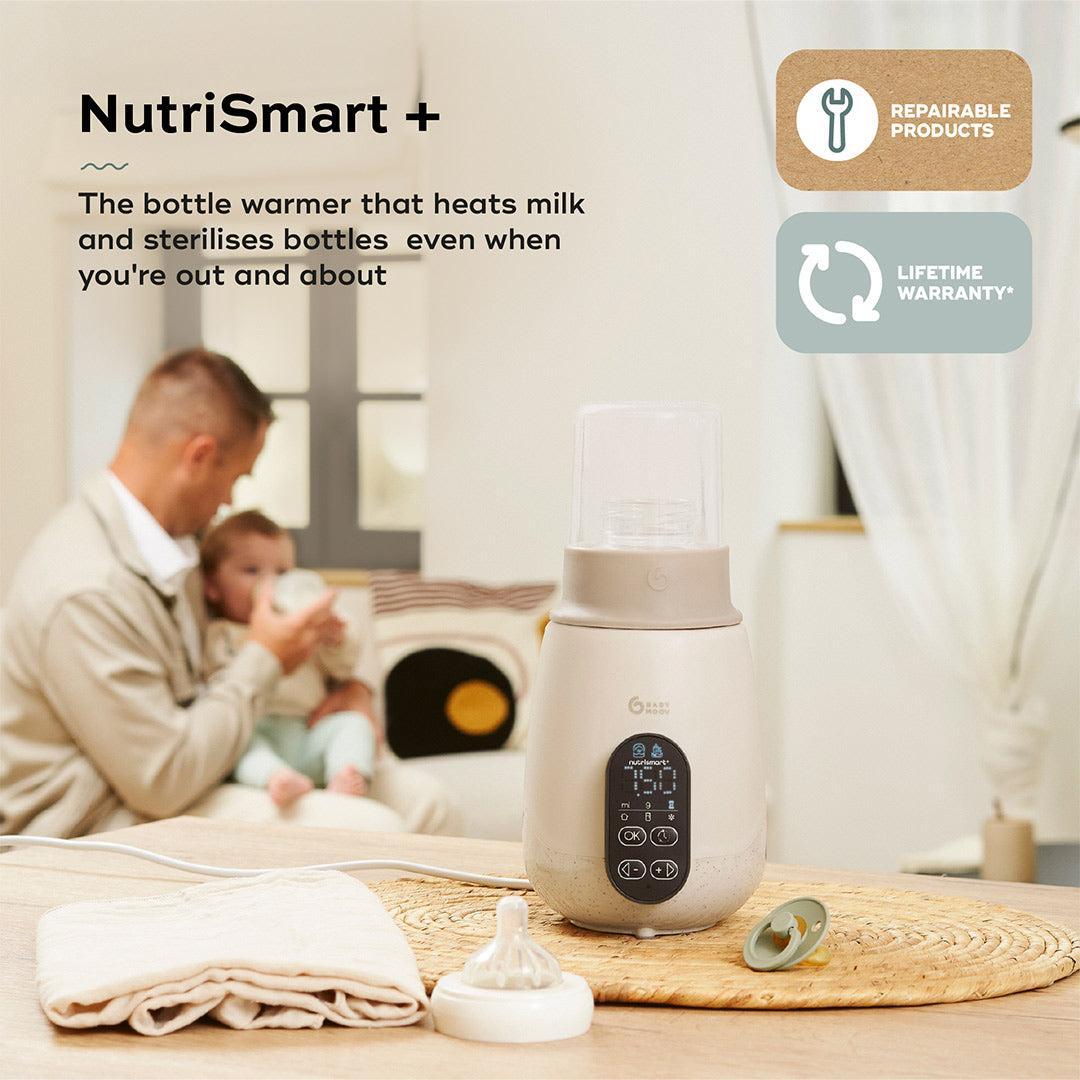 Babymoov NutriSmart+ 4 in 1 Bottle Warmer & Steriliser - with 12v Travel Adaptor - Mineral Beige