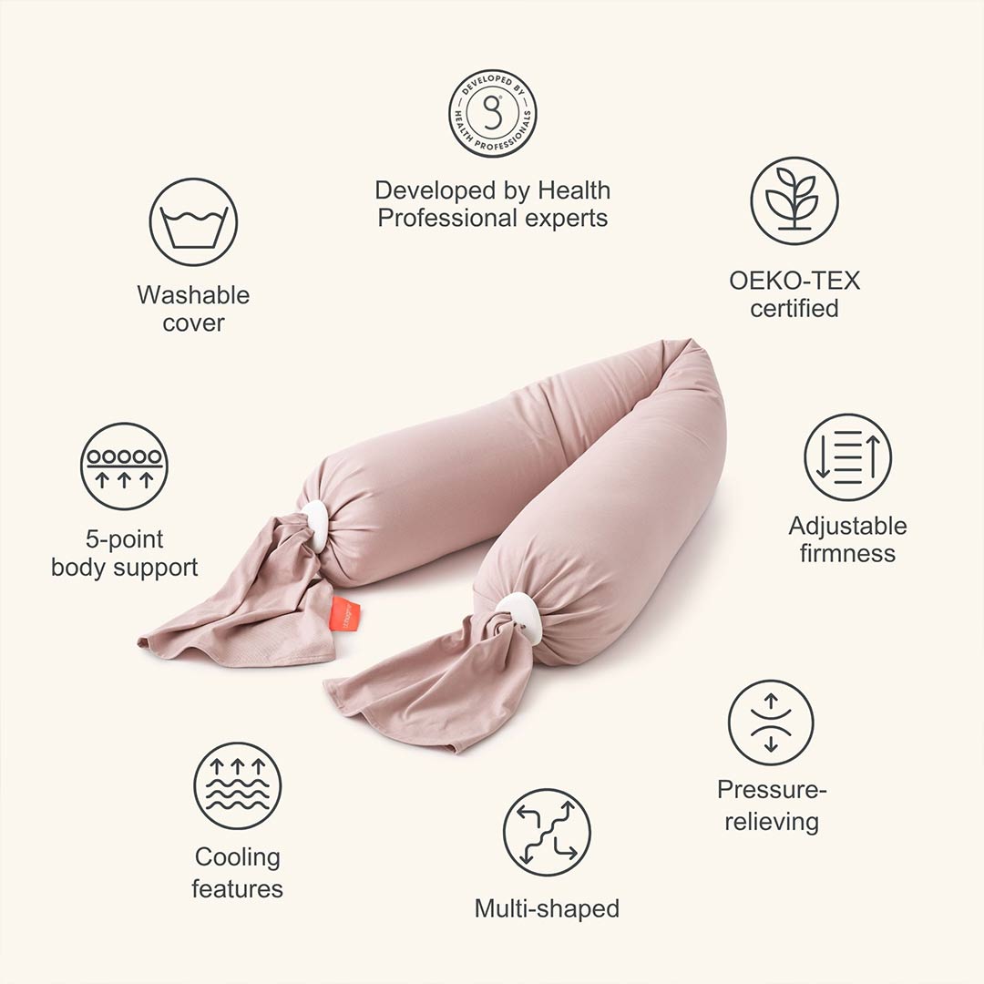bbhugme Pregnancy Pillow - Dusty Pink