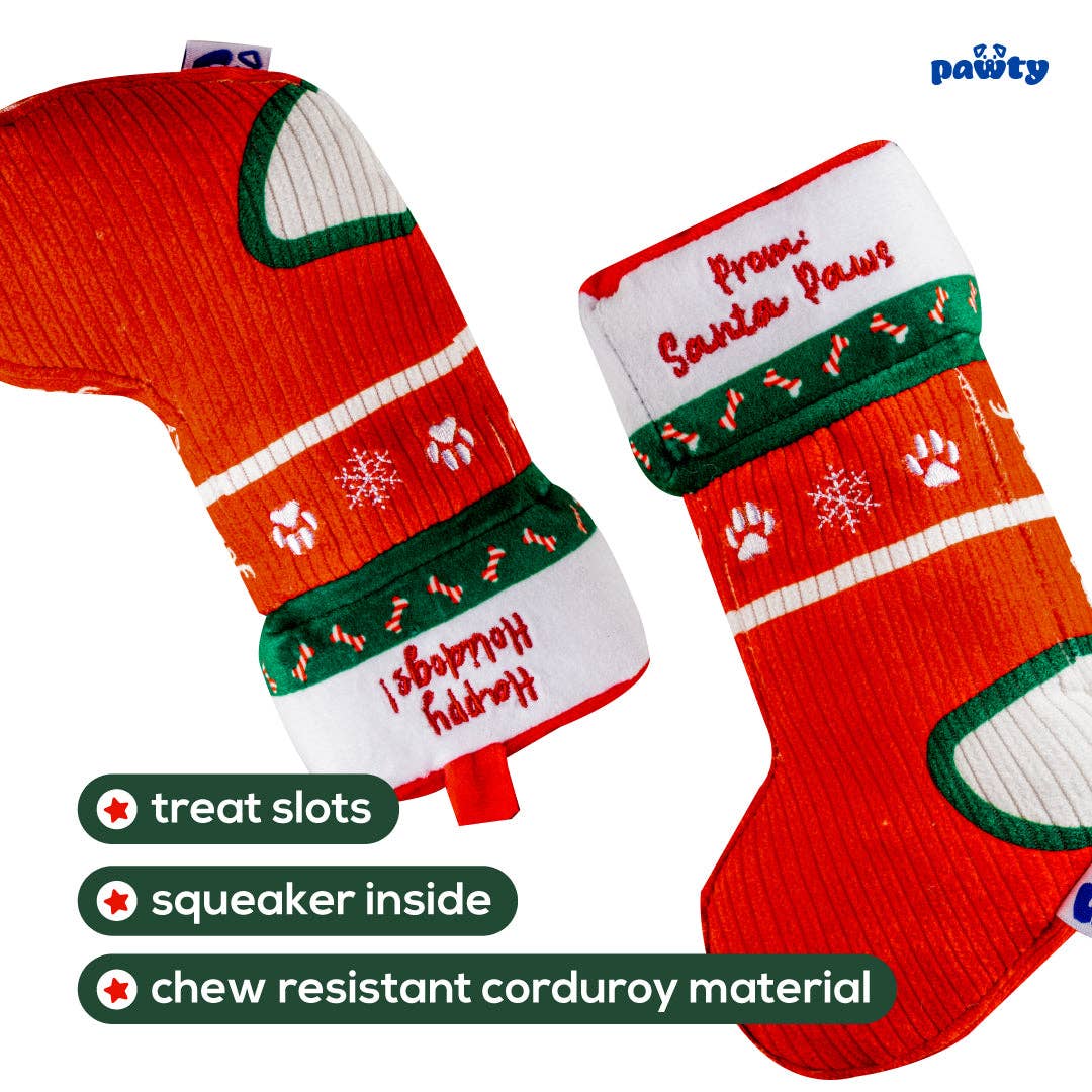 PAWTY Dog Toys - Christmas Sock