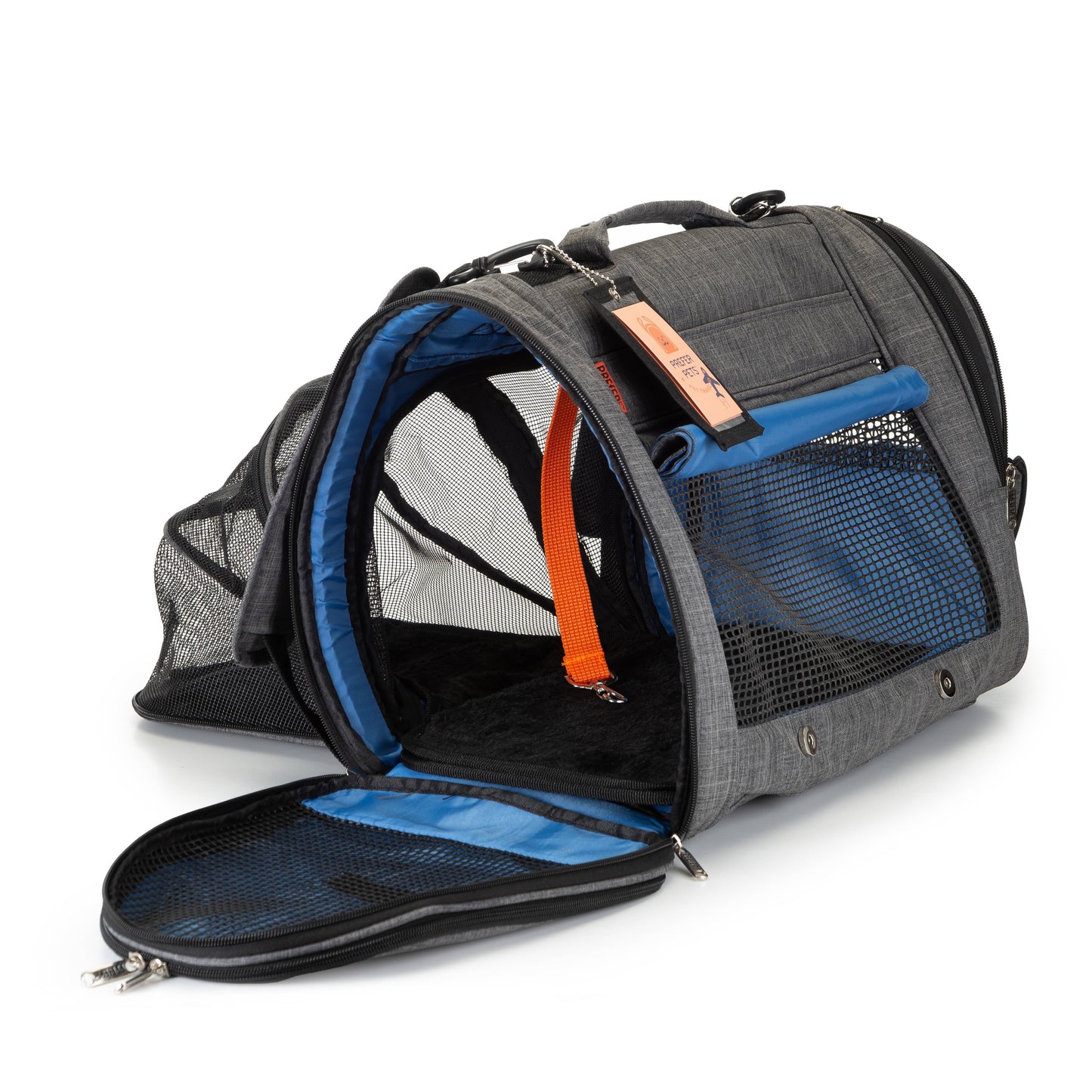 Prefer Pets Travel Gear - Hideaway Backpack - Expandable Black
