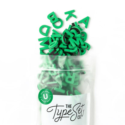 1" Uppercase Grass Green Magnetic Letters + Numbers -200pcs
