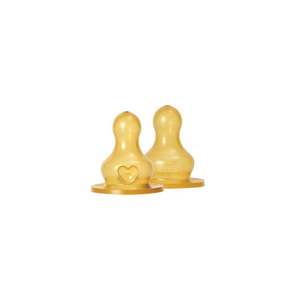 BIBS Fast Flow Bottle Nipple 2 Pack Latex - Clear