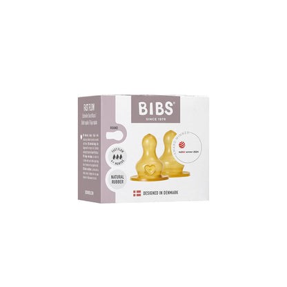 BIBS Fast Flow Bottle Nipple 2 Pack Latex - Clear