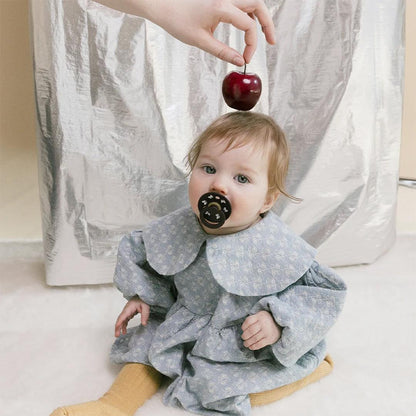 BIBS World Latex Pacifier Colour Holiday Bow 2 Pack - Ivory/Plum