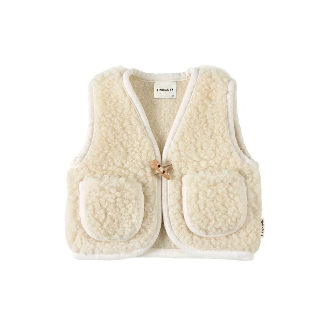BINIBAMBA Merino Snugglevest  - Milk