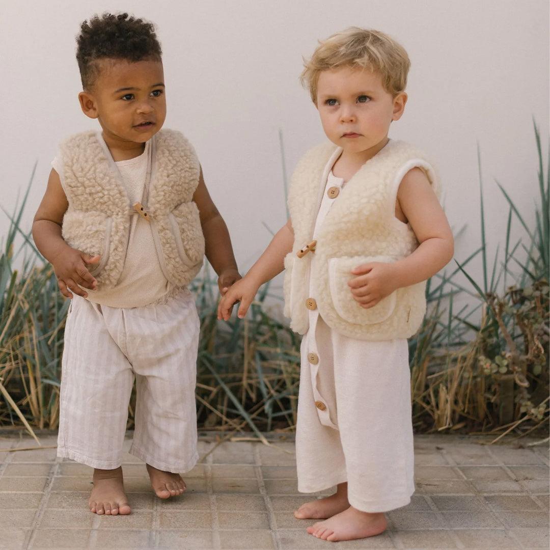 BINIBAMBA Merino Snugglevest  - Milk