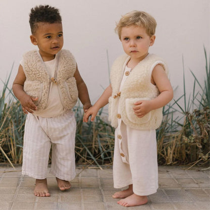 BINIBAMBA Merino Snugglevest  - Milk