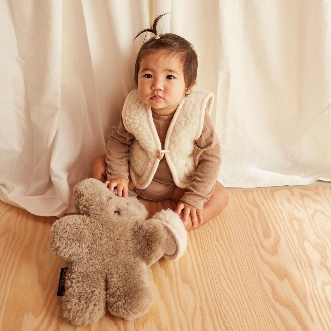 BINIBAMBA Merino Snugglevest  - Milk