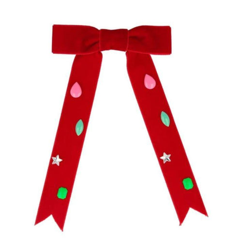 Red Bow Hair Clip