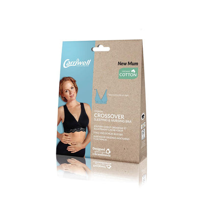 Carriwell Crossover Sleeping + Nursing Bra - Black