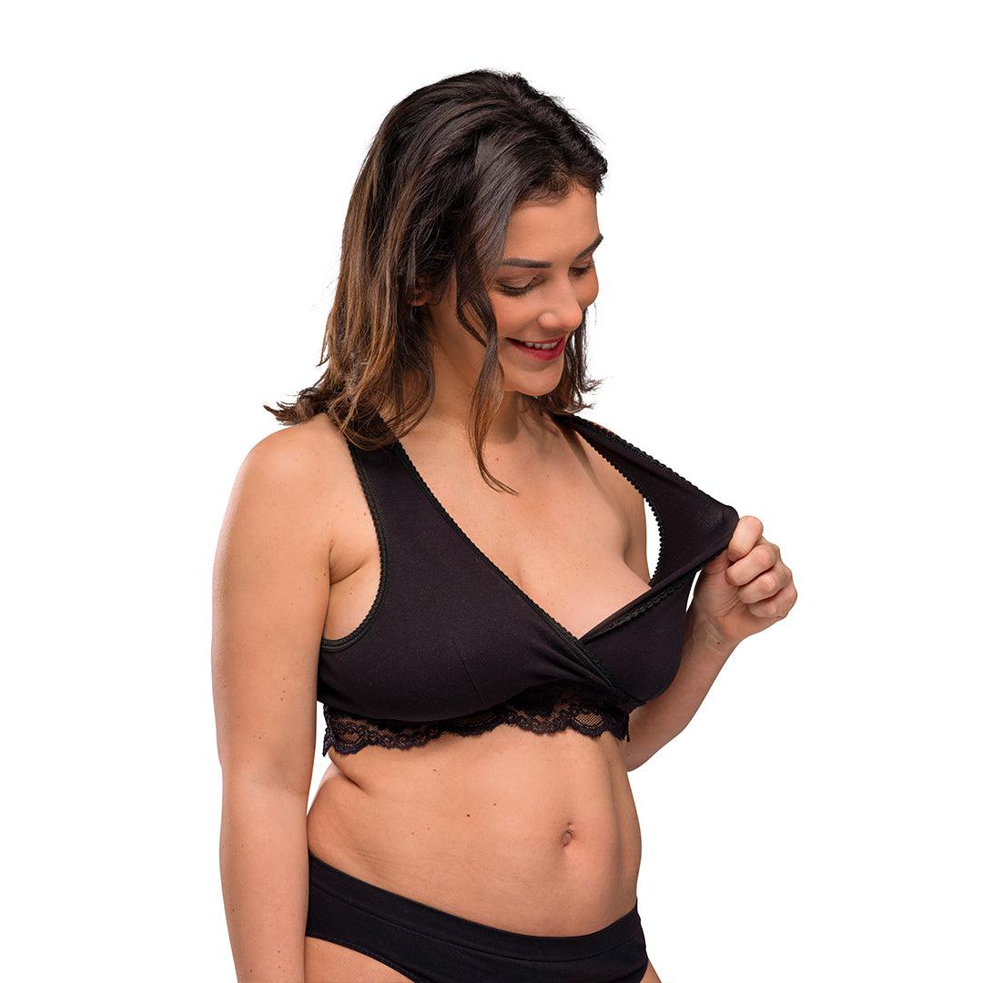 Carriwell Crossover Sleeping + Nursing Bra - Black