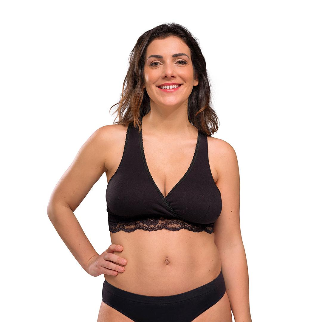 Carriwell Crossover Sleeping + Nursing Bra - Black