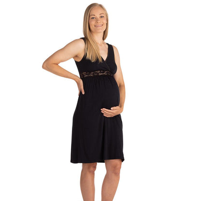 Carriwell Maternity & Nursing Nightie - Black