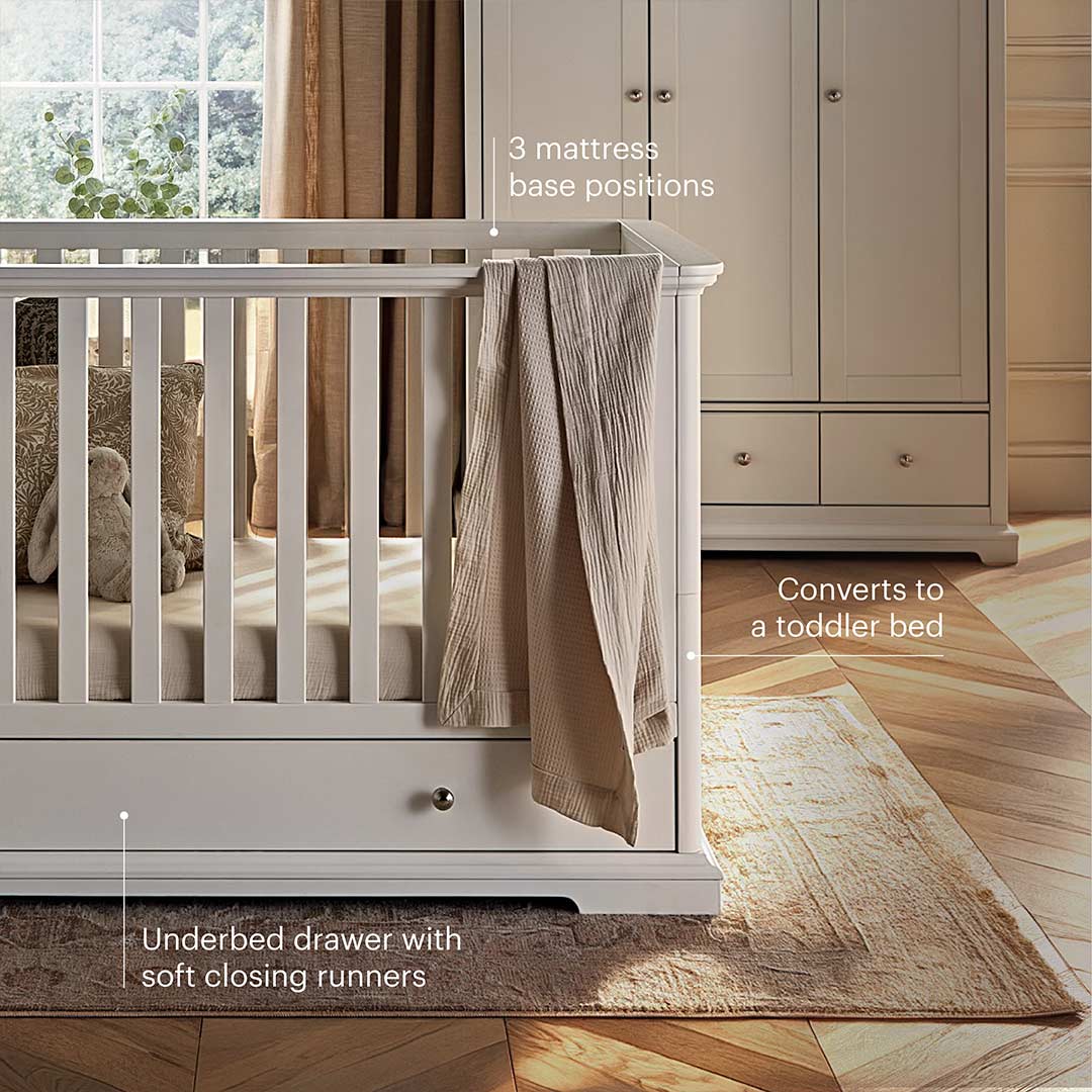 CuddleCo Beaumont Cot Bed - Low - White