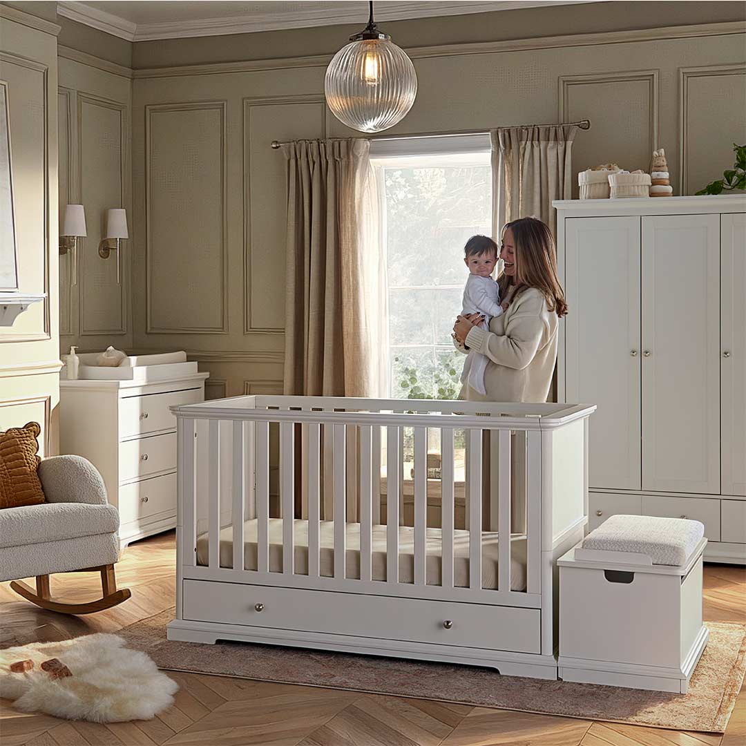 CuddleCo Beaumont Cot Bed - Low - White