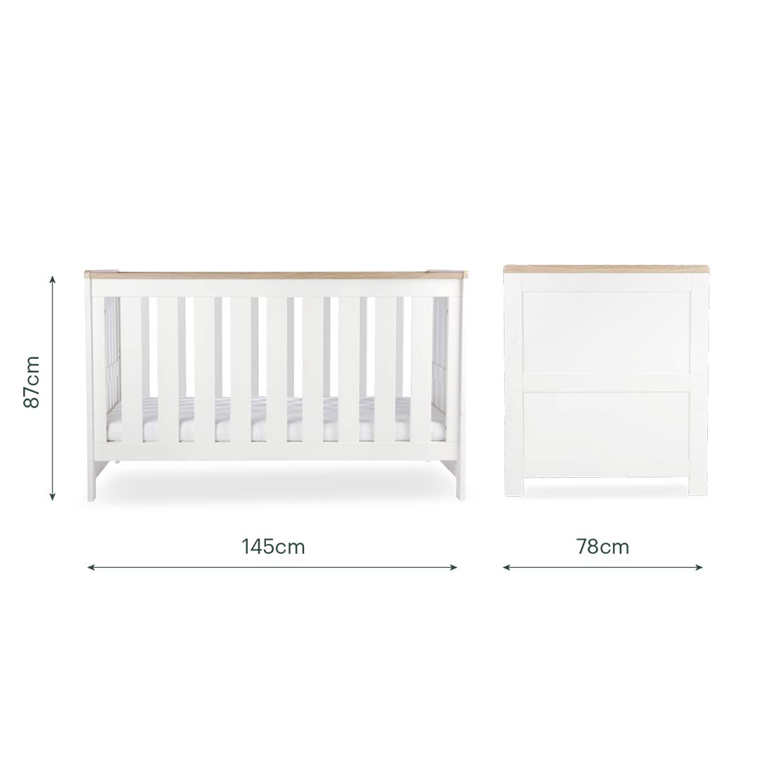 CuddleCo Burford 3pc Set - White/Oak