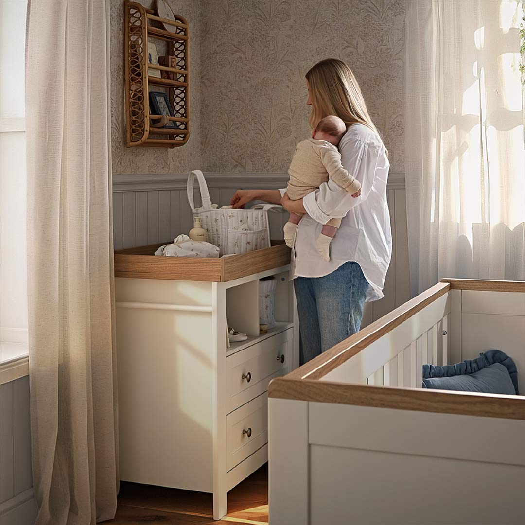 CuddleCo Burford Dresser Changer - White/Oak