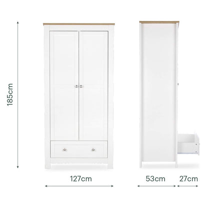 CuddleCo Burford 3pc Set - White/Oak