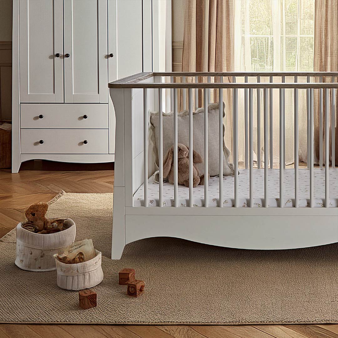CuddleCo Clara Luxe 2pc Set - White/Ash
