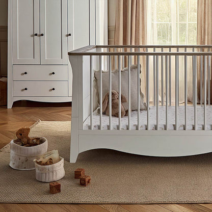 CuddleCo Clara Luxe 2pc Set - White/Ash