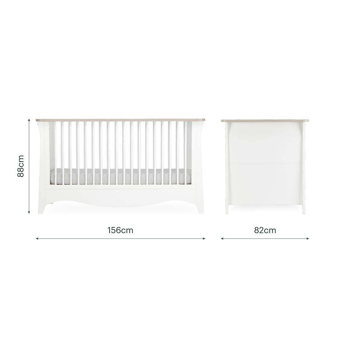 CuddleCo Clara Luxe 2pc Set - White/Ash
