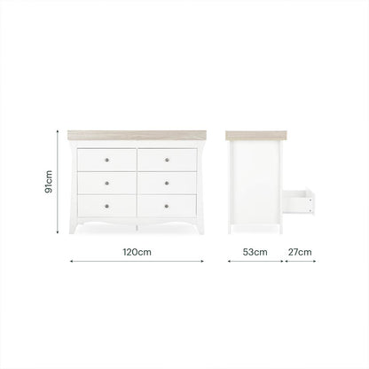 CuddleCo Clara Luxe 2pc Set - White/Ash