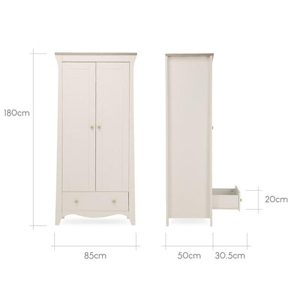 CuddleCo Clara 2-Door Double Wardrobe - Cashmere