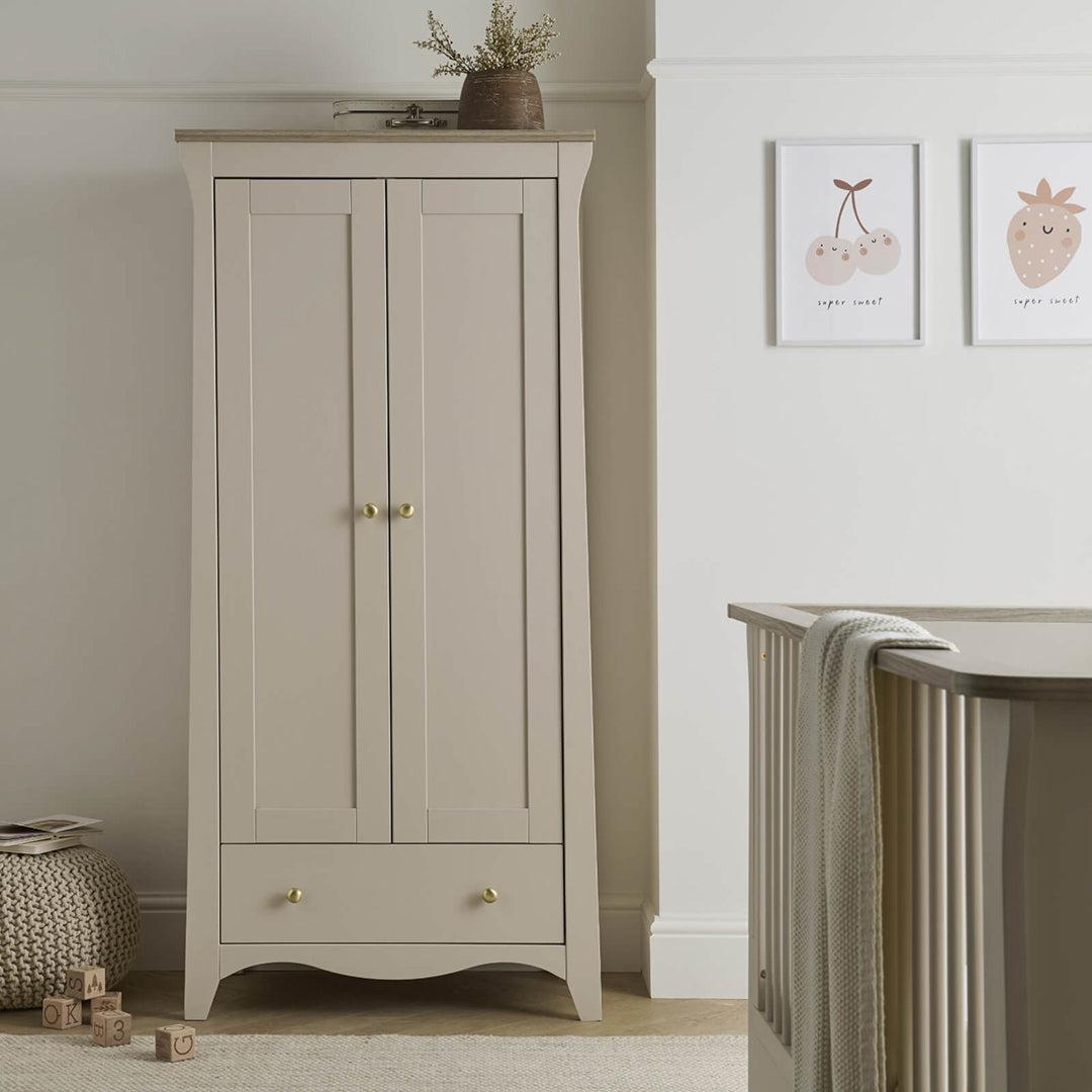 CuddleCo Clara 2-Door Double Wardrobe - Cashmere