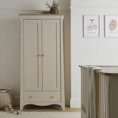 CuddleCo Clara 2-Door Double Wardrobe - Cashmere