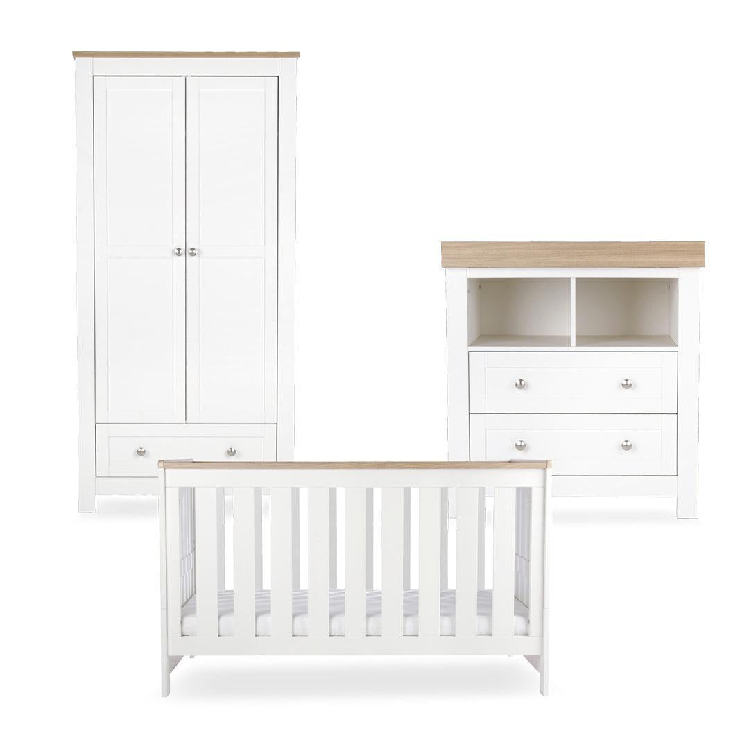 CuddleCo Burford 3pc Set - White/Oak