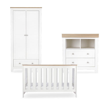 CuddleCo Burford 3pc Set - White/Oak