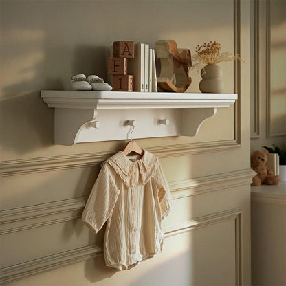 CuddleCo Shelf (800m with 3 knobs) Assembled - White