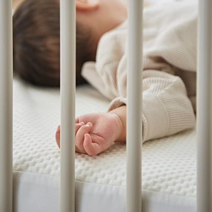 CuddleCo Waterproof Cot Mattress Protector Hypoallergenic Bamboo - White